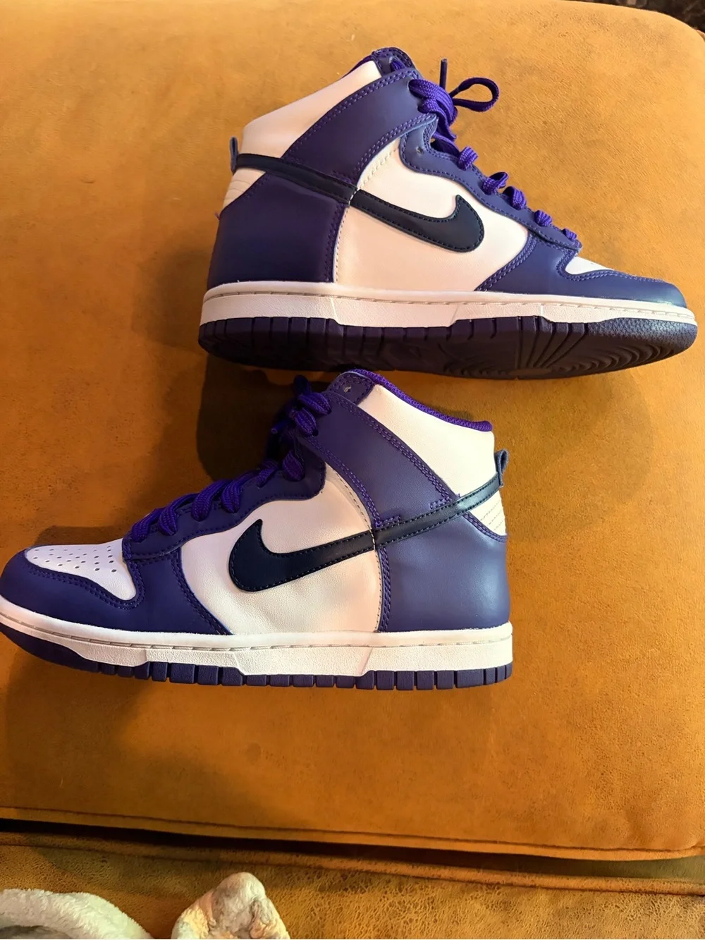Nike Kids High-Top Sneakers in Purple, White and Black